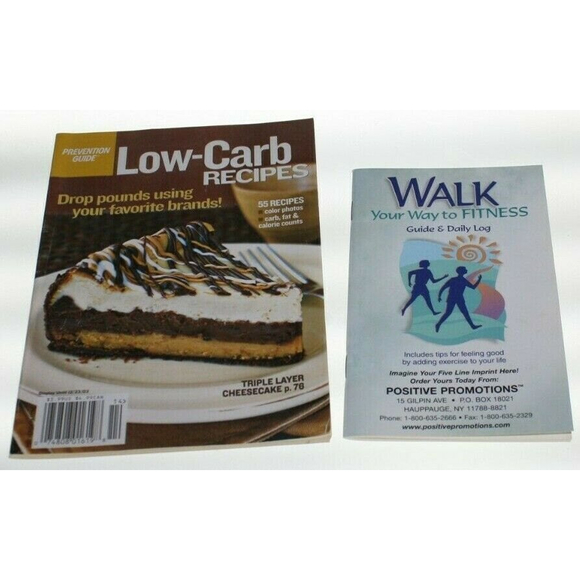 Prevention Guide Low-Carb Recipes + Walk Your Way to Fitness 2003/2004  VGUC - Picture 1 of 3